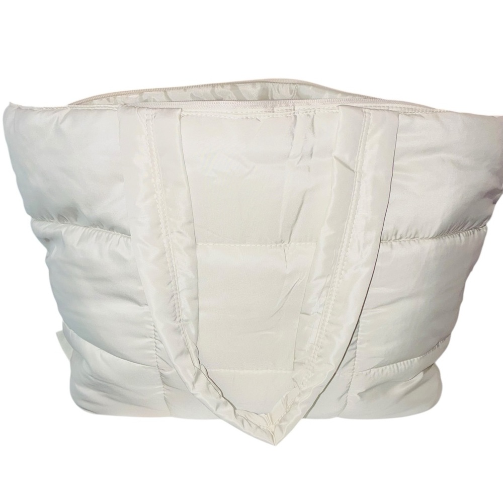 White Quilted Tote Bag - Classic Women's Carryall